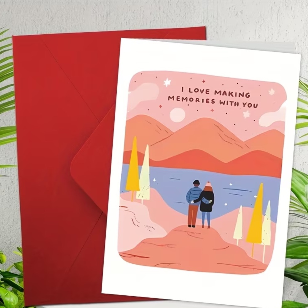 Romantic Greeting Card – Blank Inside – New
